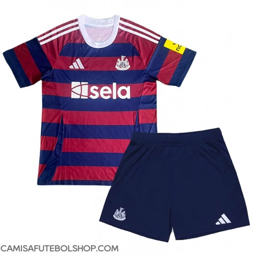 Camisa de time de futebol Newcastle United Replicas 2º Equipamento Infantil 2024-25 Manga Curta (+ Calças curtas)